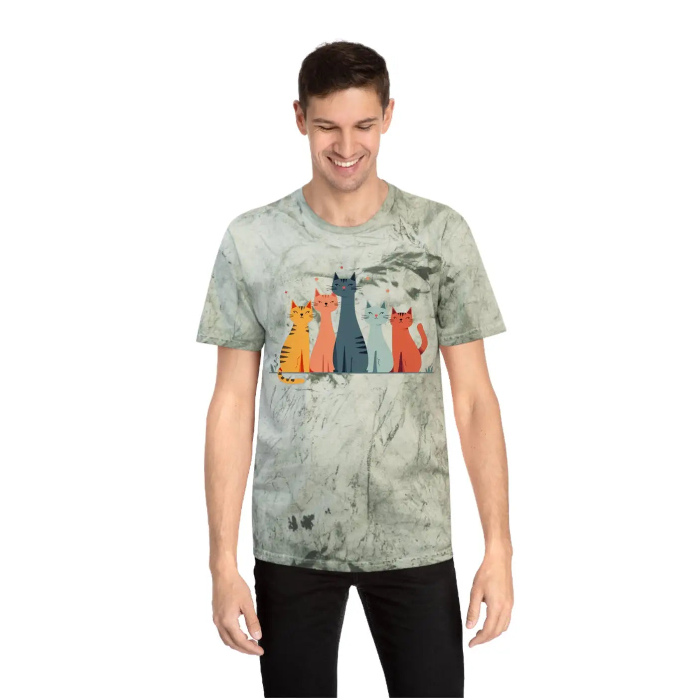 Colorful Cat Lovers Unisex T-Shirt - Unique Color Blast - Dipaliz