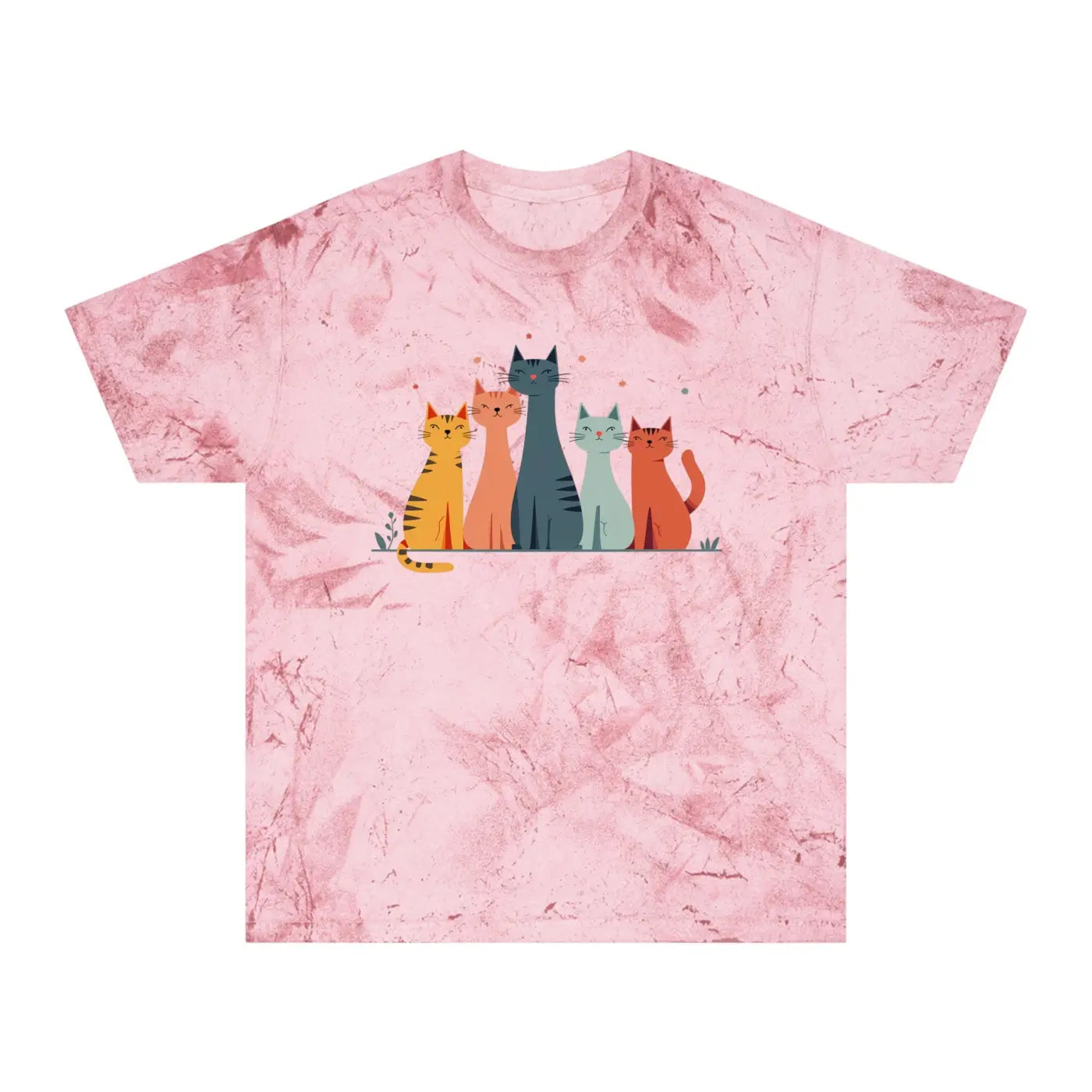 Colorful Cat Lovers Unisex T-Shirt - Unique Color Blast - Dipaliz