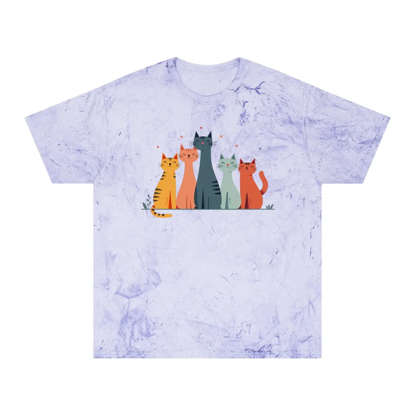 Colorful Cat Lovers Unisex T-Shirt - Unique Color Blast - Dipaliz