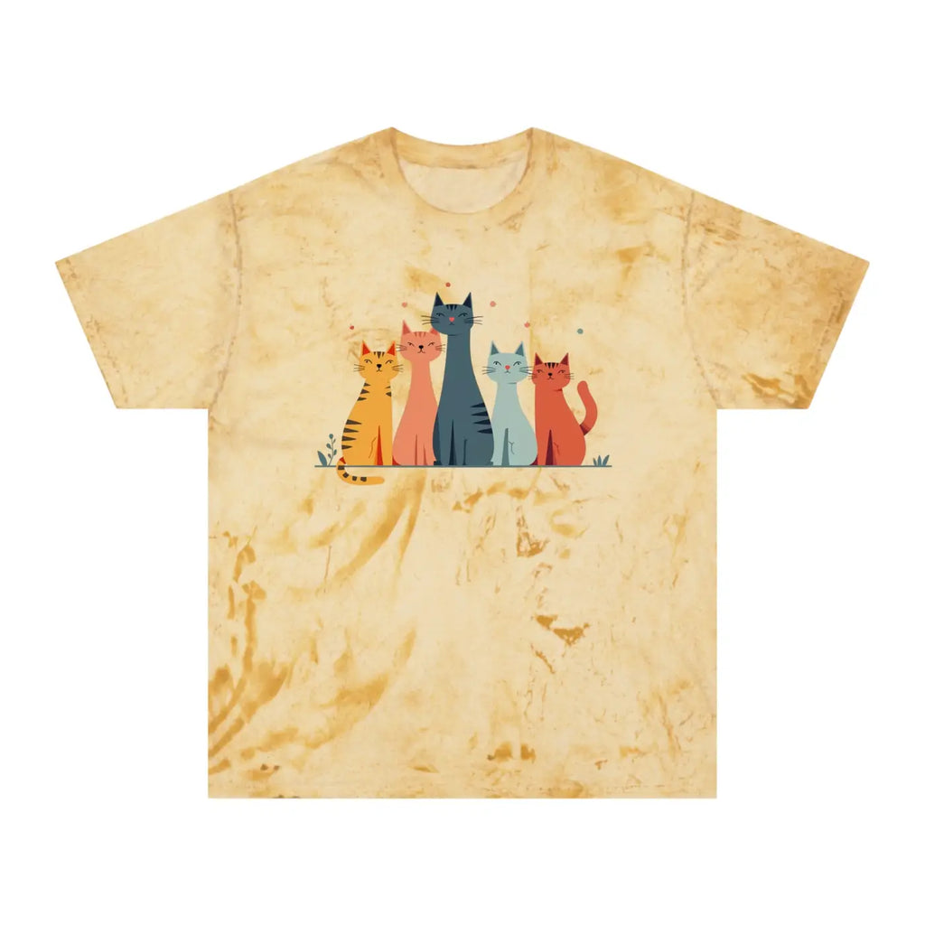 Colorful Cat Lovers Unisex T-Shirt - Unique Color Blast - Dipaliz