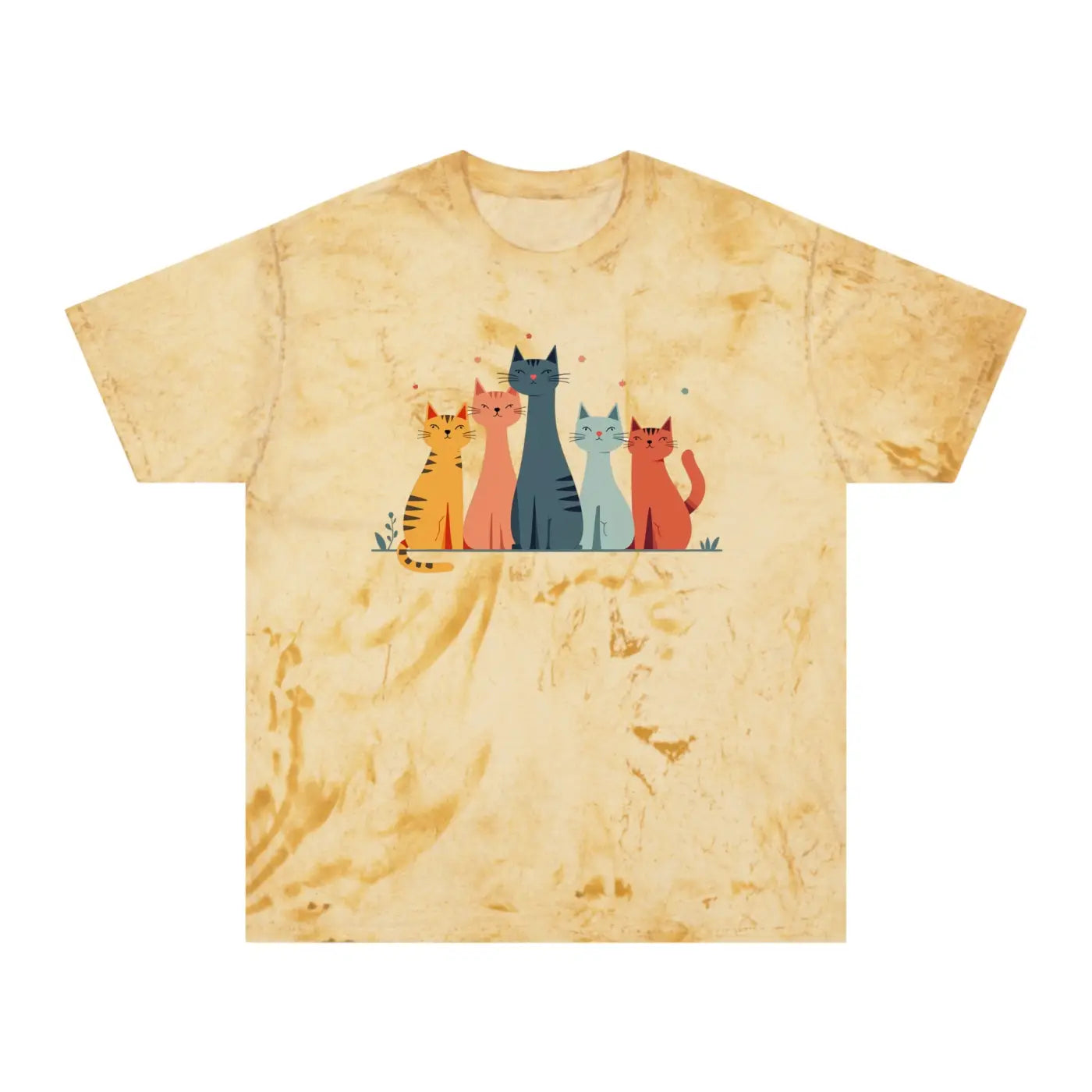 Colorful Cat Lovers Unisex T-Shirt - Unique Color Blast - Dipaliz