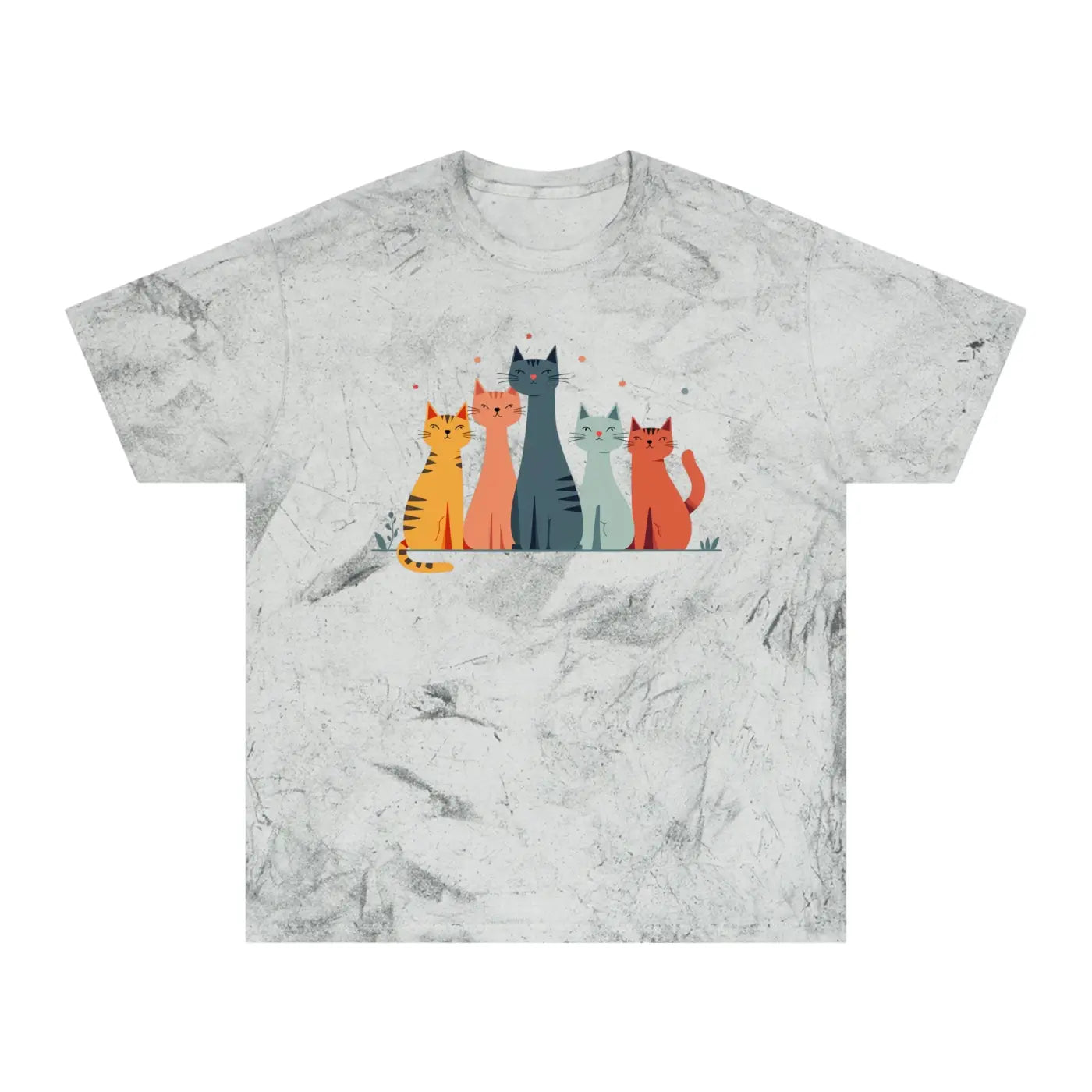 Colorful Cat Lovers Unisex T-Shirt - Unique Color Blast - Dipaliz