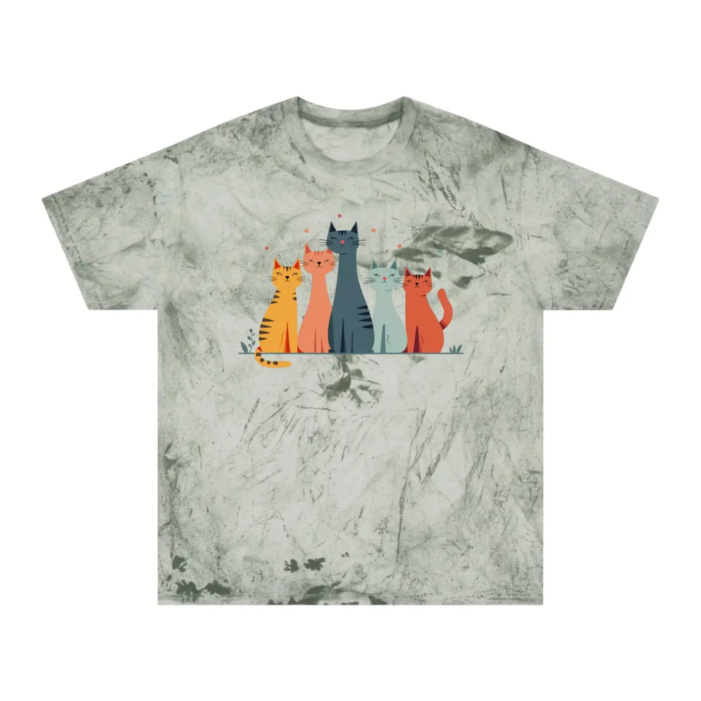 Colorful Cat Lovers Unisex T-Shirt - Unique Color Blast - Dipaliz