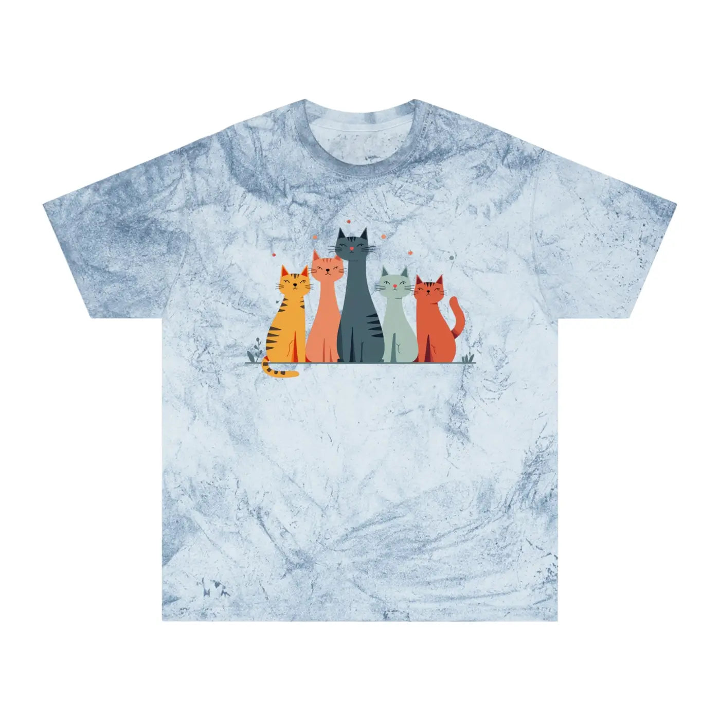 Colorful Cat Lovers Unisex T-Shirt - Unique Color Blast - Dipaliz